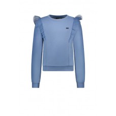 Le Chic OAKLI tulle-ruffle sweater C208-5303